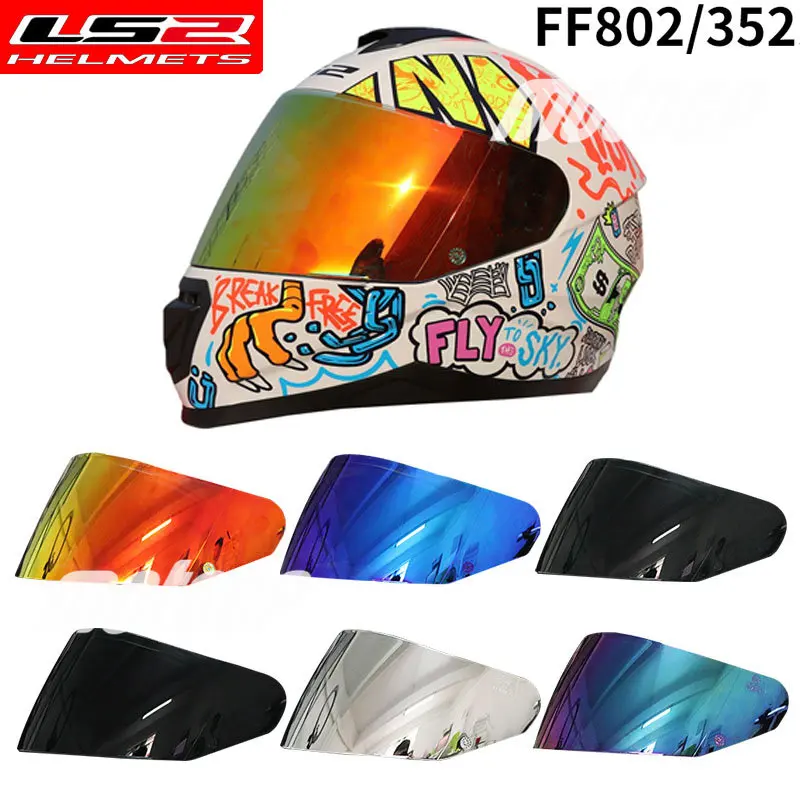 Motorcycle Helmet Lens Full Face Motorcycle Helmet Visor UV-Proof  for LS2 FF352 FF351 FF369 FF384 Goggles Full Face Helmet Lens