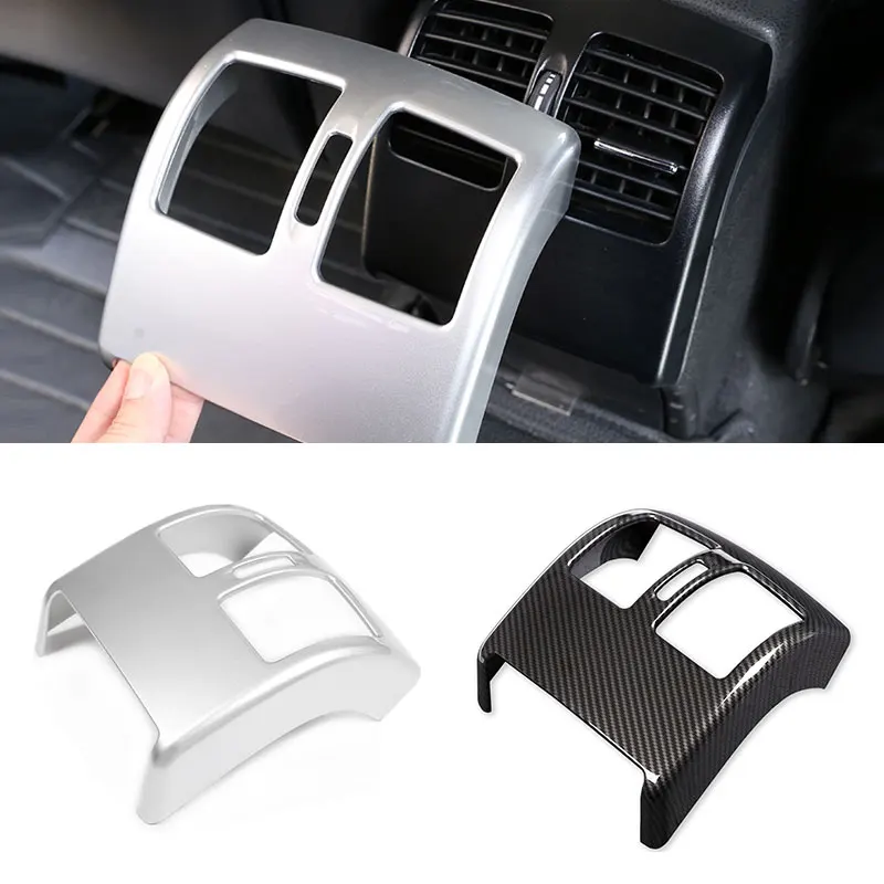

For Mercedes Benz C Class W204 2008 2009 2010 2011 - 2013 Car Carbon Fiber texture Rear Air Condition Air Outlet Vent Cover Trim