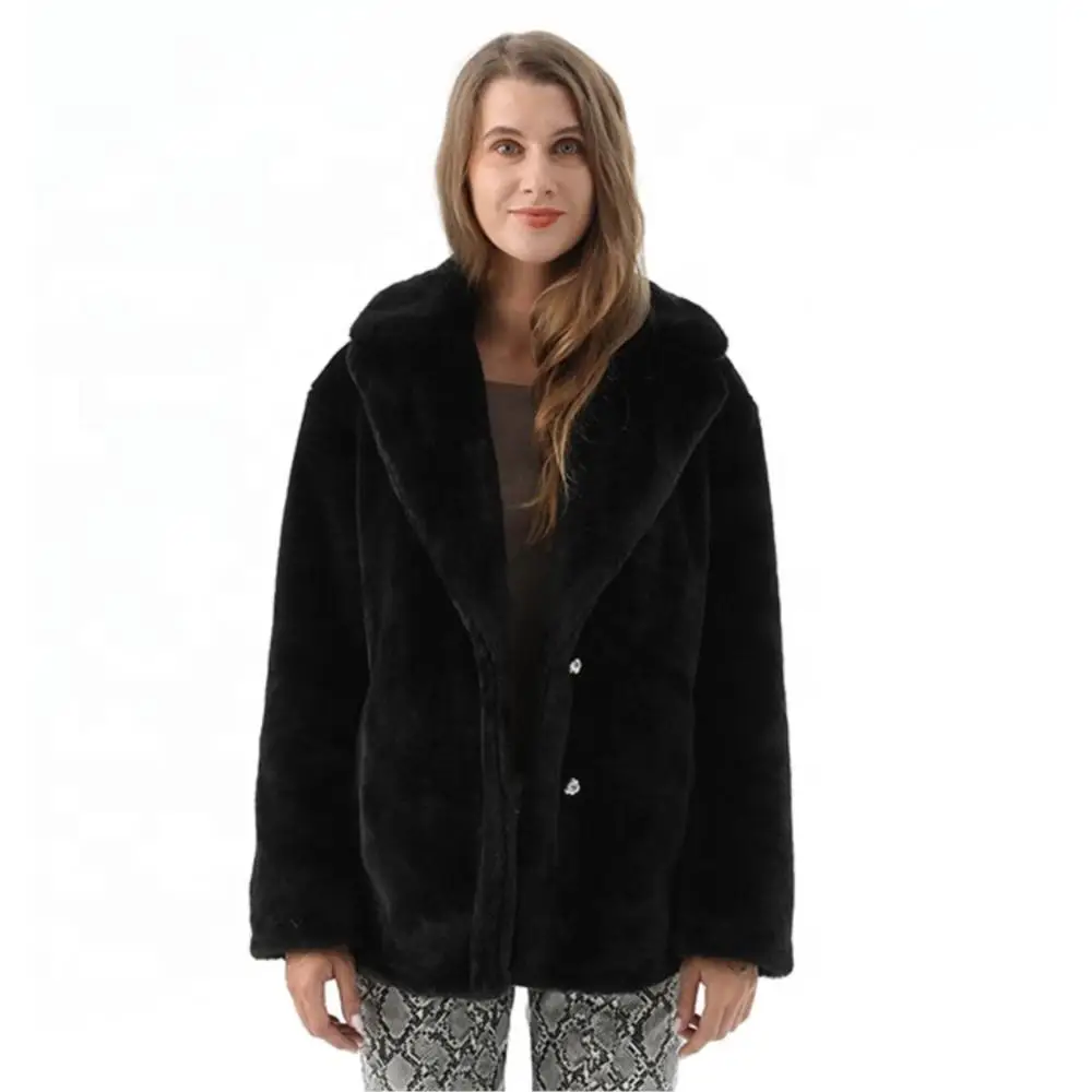 Thick Real Fur Teddy Coat Women 2022 Winter Warm Soft Rabbit Fur Jacket Plush Overcoat Fashion Fluffy Thermal Women Fur Parka