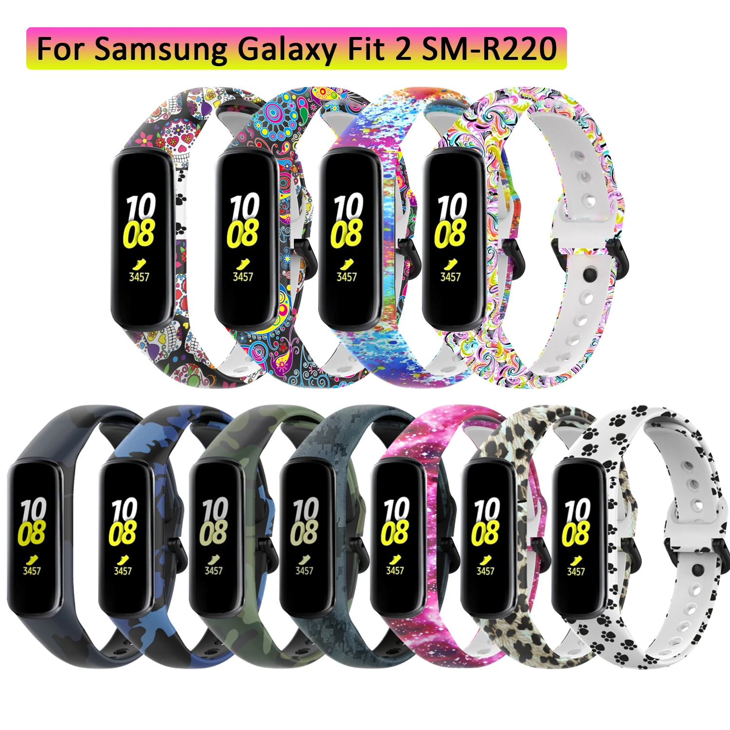 

1 шт., силиконовый ремешок для Samsung Galaxy Fit 2