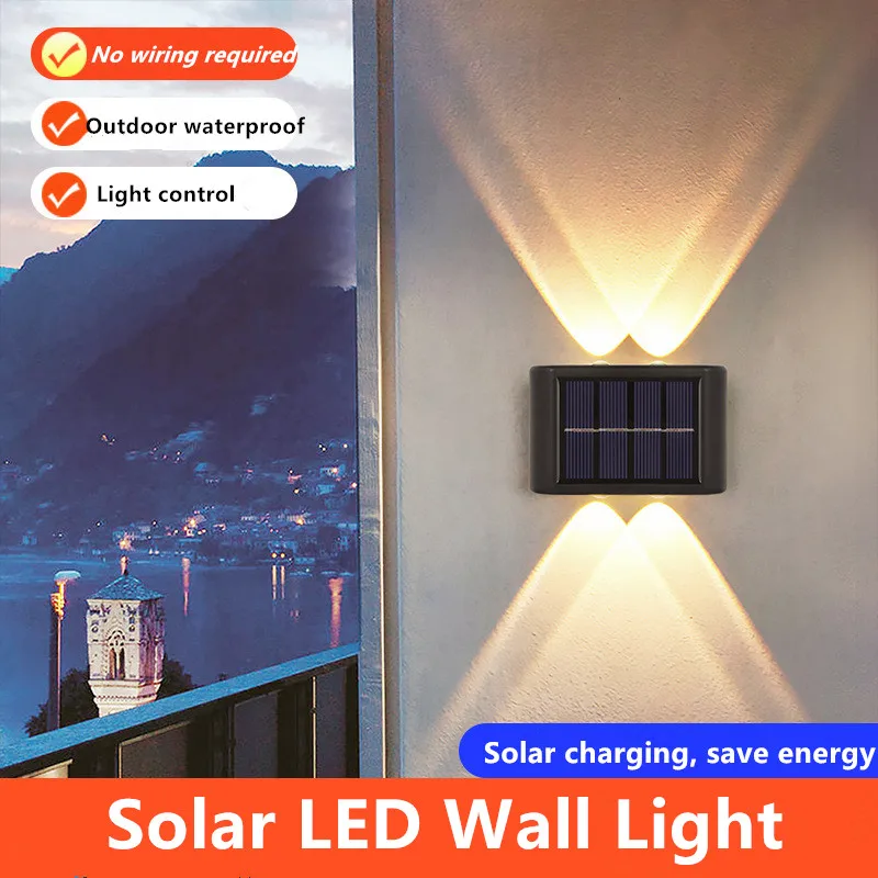 

Solar Wall Light Outdoor Waterproof Up and Down Lighting Garden Landscape Decoration Arrangement Solar Wall Light