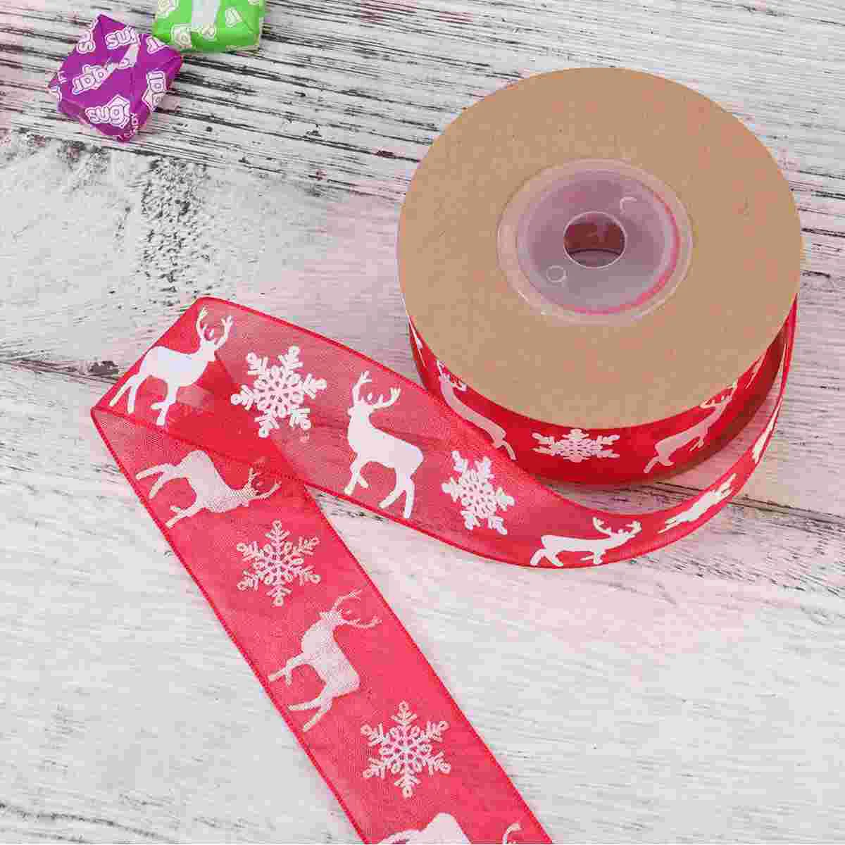 

1 Roll 10M Polyester Ribbon Party Decoration Craft Christmas DIY Ribbons Christmas Ribbon Ornament Ribbon