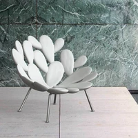 modern unique design special leaf shape plastic metal leg chair leisure chair fabric upholstered modern chair