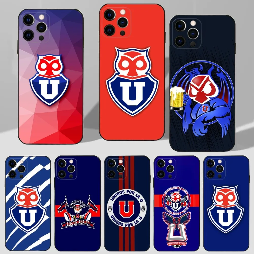 C-Chiles U-Universitys Logo Phone Case For iPhone 16 15 14 13 12 11 Plus Pro Max XS X XR SE Mini 8 7 Soft Silicone Black Cover