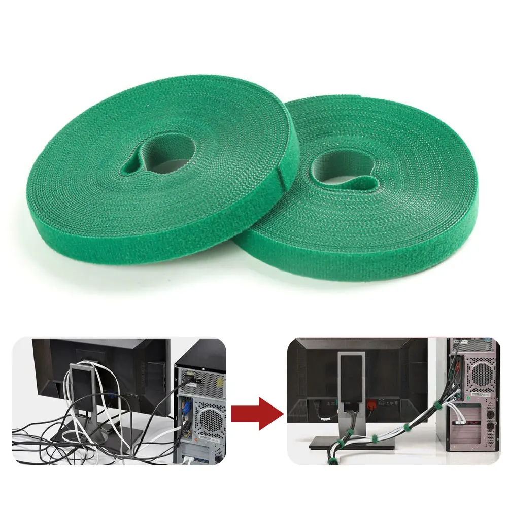 

3rolls 2m Charging Cable Heavy Duty Durable Support Garden Tie Climbing Home Sturdy Nylon Plant Tape Strong Adhesive Reusable