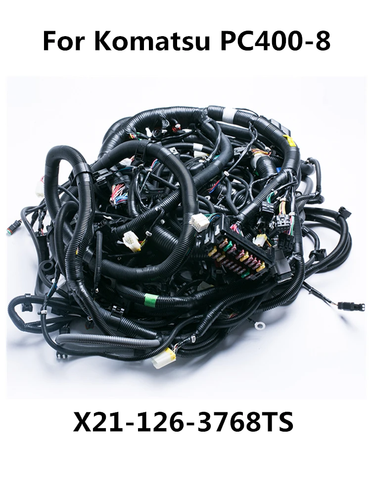 Фото Для экскаватора Komatsu PC400-8 X21-126-3768TS жгут проводов всего автомобиля 6251-81-9810 линия двигателя №5