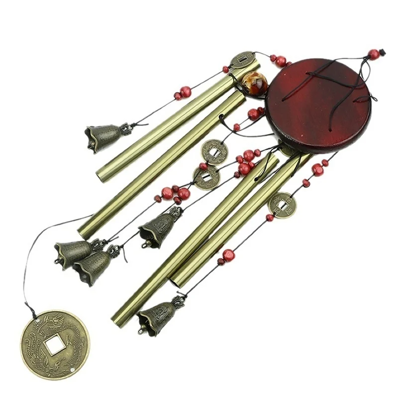 

Hot Sale 4 Tubes Wind Chimes Church Copper Bells Home Porch Balcony Outdoor Yard Garden Hanging Decorations Handmade Ornament