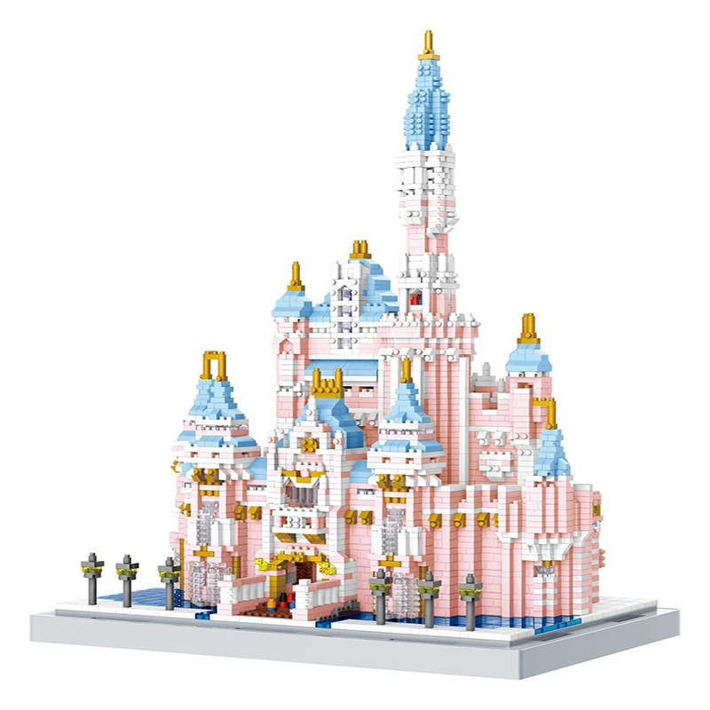 

4888 pieces pink castle building blocks Mini diamond small particles puzzle leisure creative gifts Girl Toys