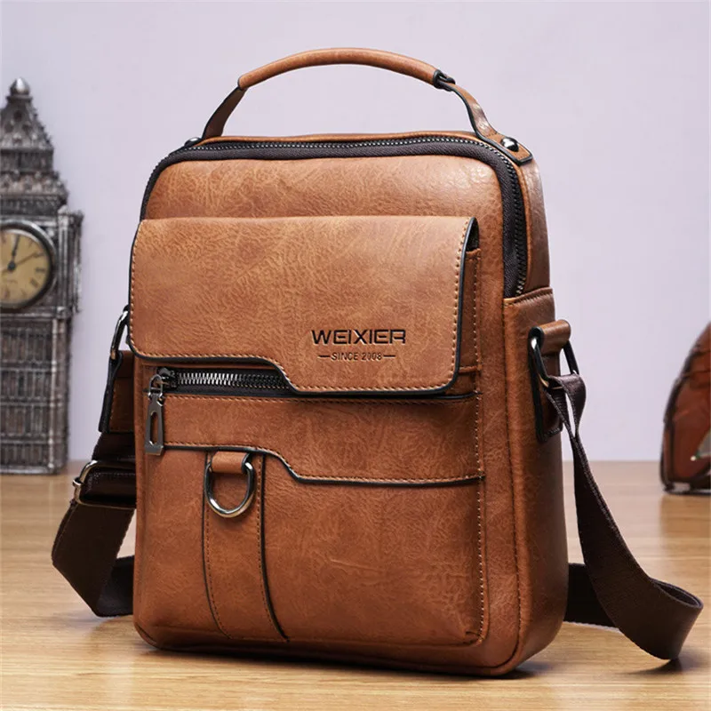 

Luxury Brand Vintage Man Bags Leather Shoulder Bag For Men Business Messenger Crossbody Bag Male Fashion Casual Handbag