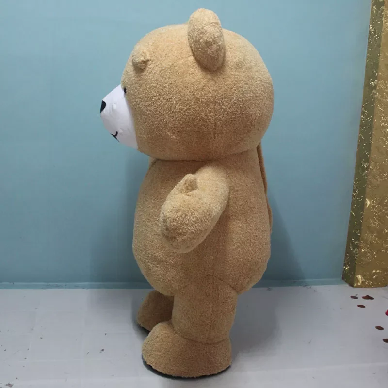 1,95 м Хэллоуинский надувной костюм медвежонка в качестве маскота для косплея на вечеринке, игры, рекламы и промоакций на открытом воздухе.