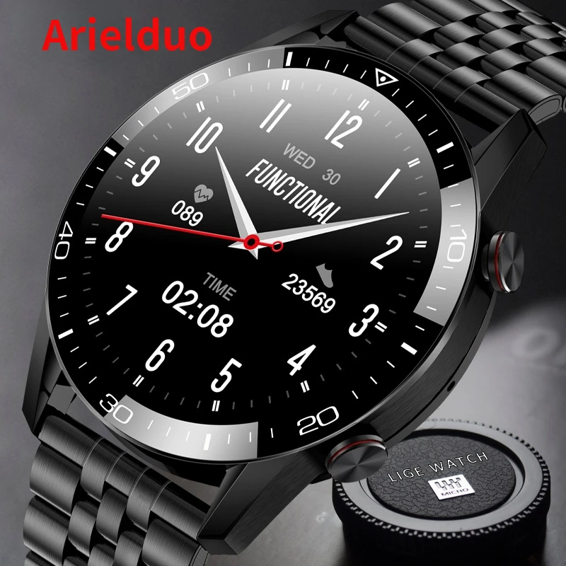 New  Smart Watch Men Bluetooth Call Custom Dial Full Touch Screen Waterproof Smartwatch For Android IOS Sports Fitness Tracker