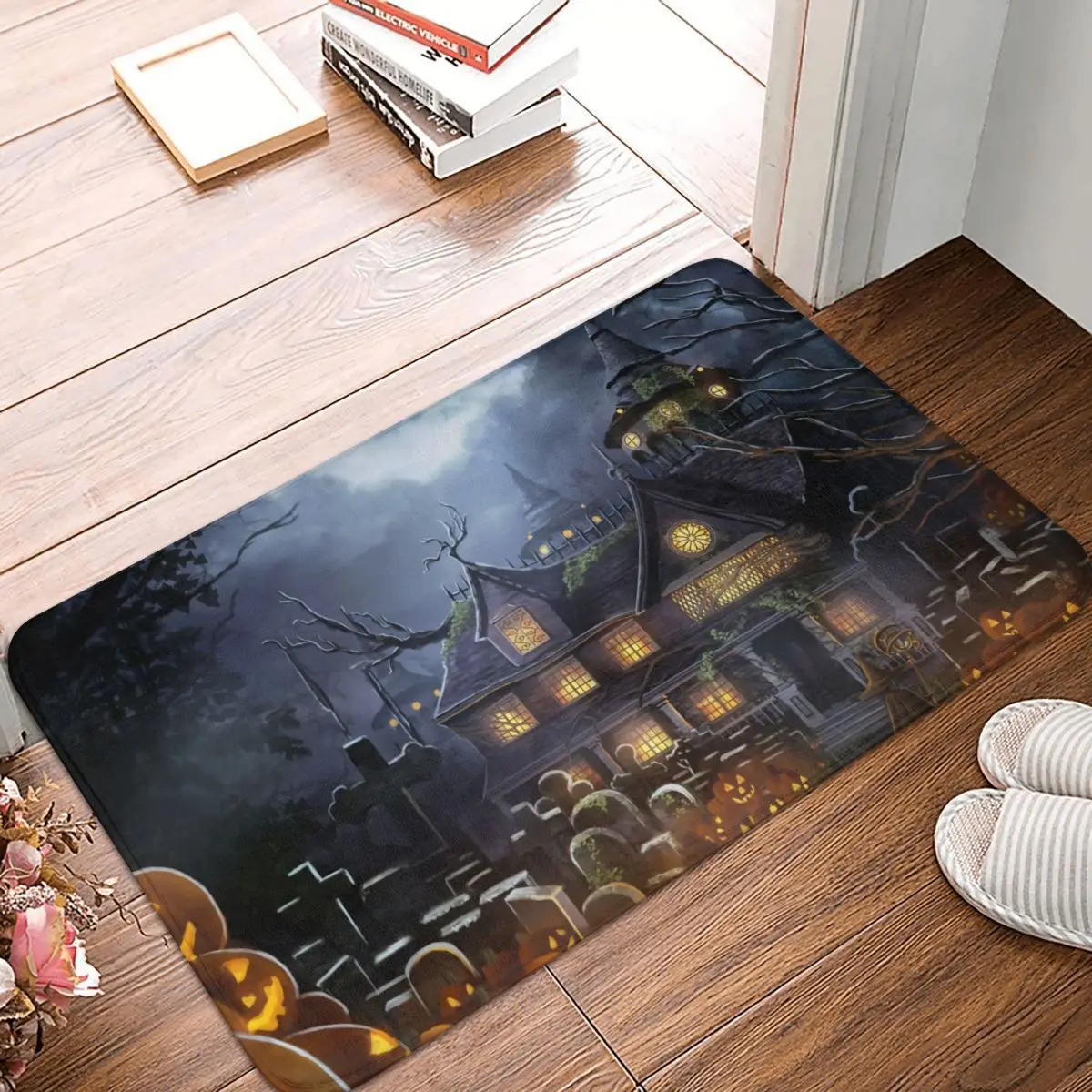 

Non-slip Doormat Happy Halloween Trick Or Treat Carpet Living Room Bedroom Mat Prayer Indoor Decor