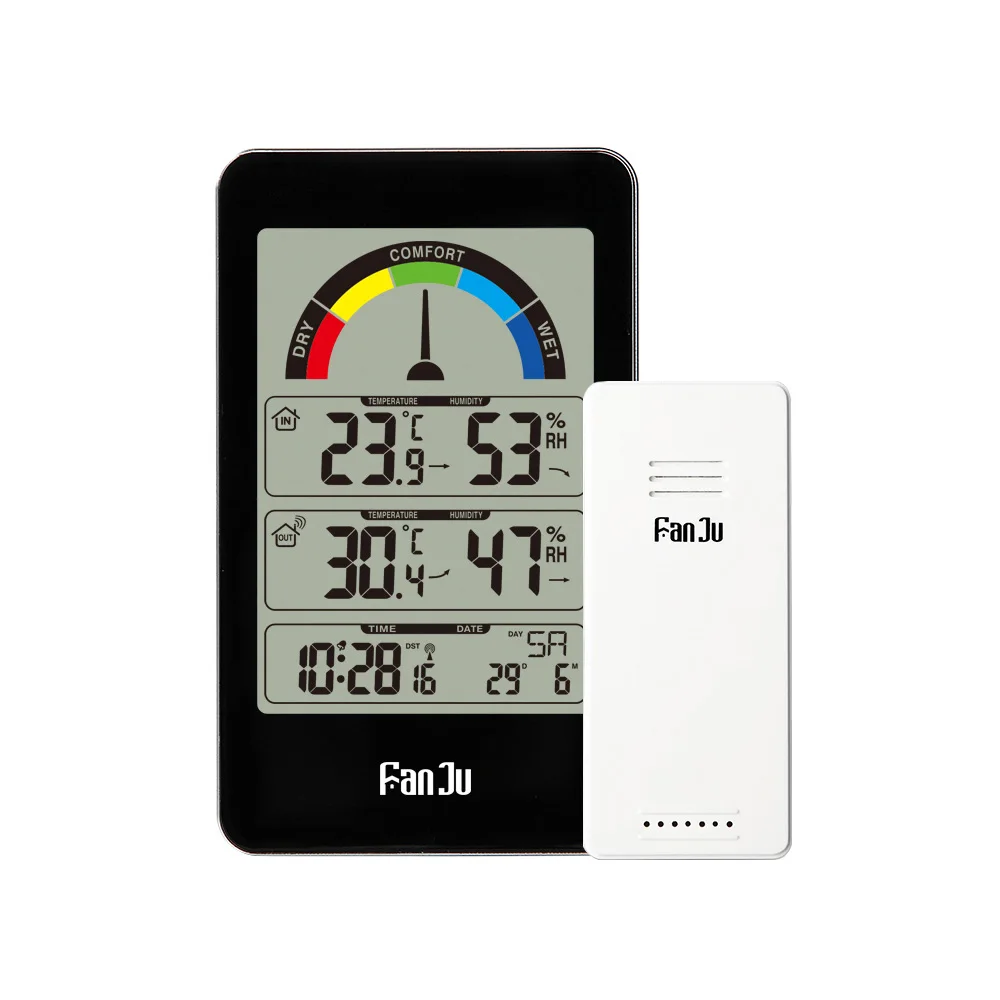 

Weather Station Clock with Outdoor Sensor Indoor Outdoor Temperature Humidity Alarm Clock with Thermometer