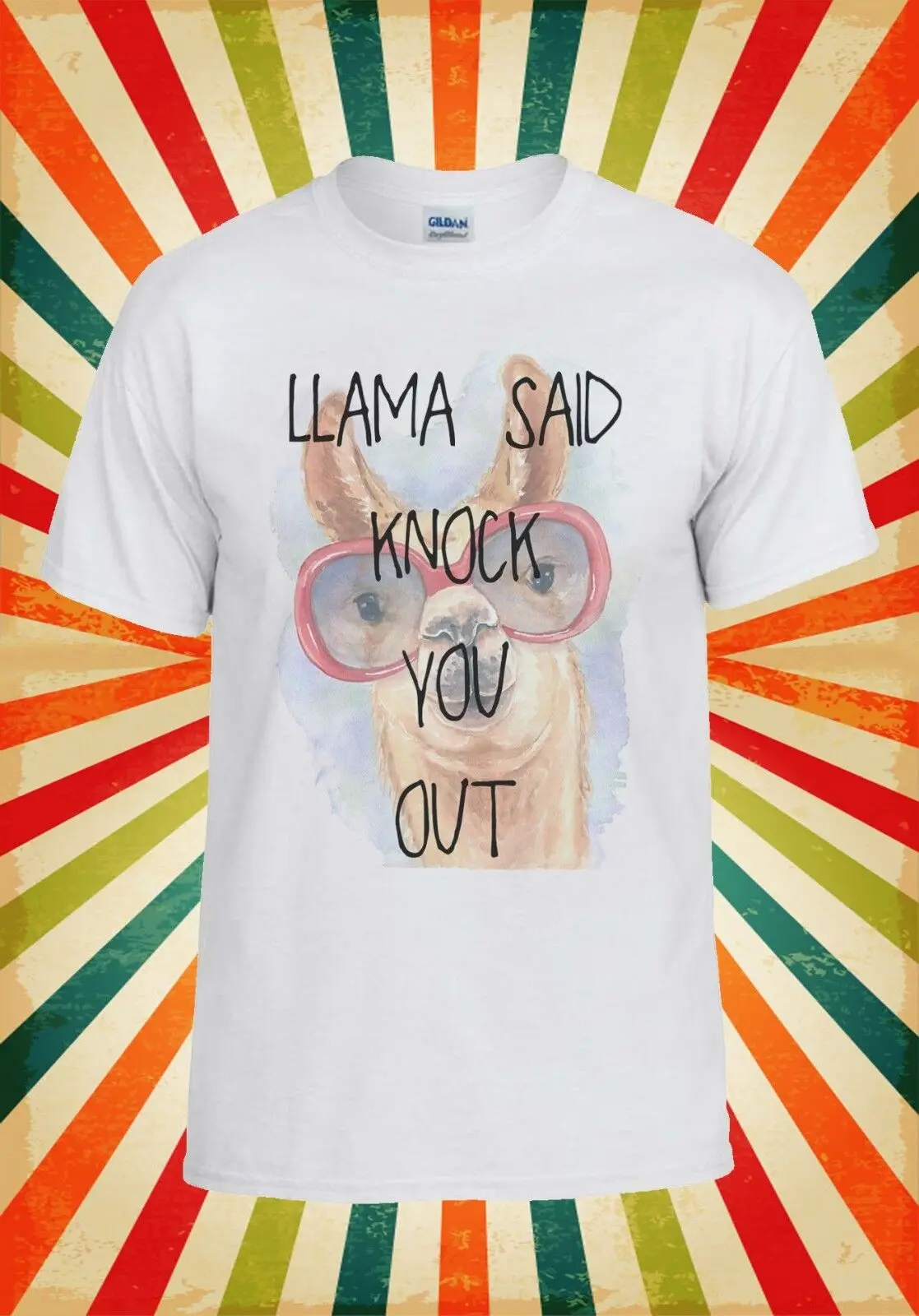 Забавный крутой жилет с надписью лама сказала удар вас футболка 1239