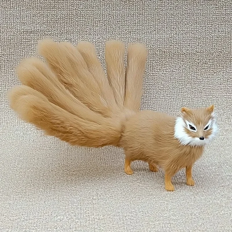 

New Plush Toy Long Tail Fox Simulation Nine-tailed Fox Worship