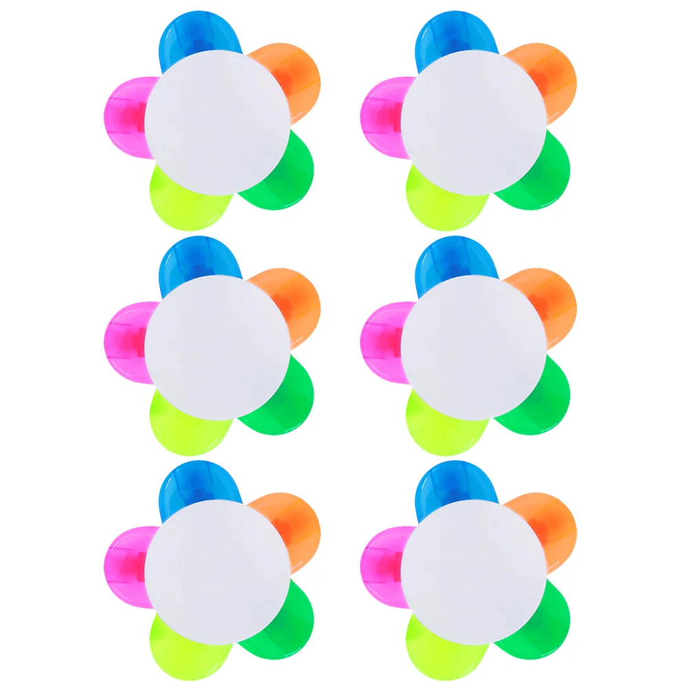

6 Pcs Petal Shape Fluorescent Pens Watercolor Marker Pens Colorful Marking Pens