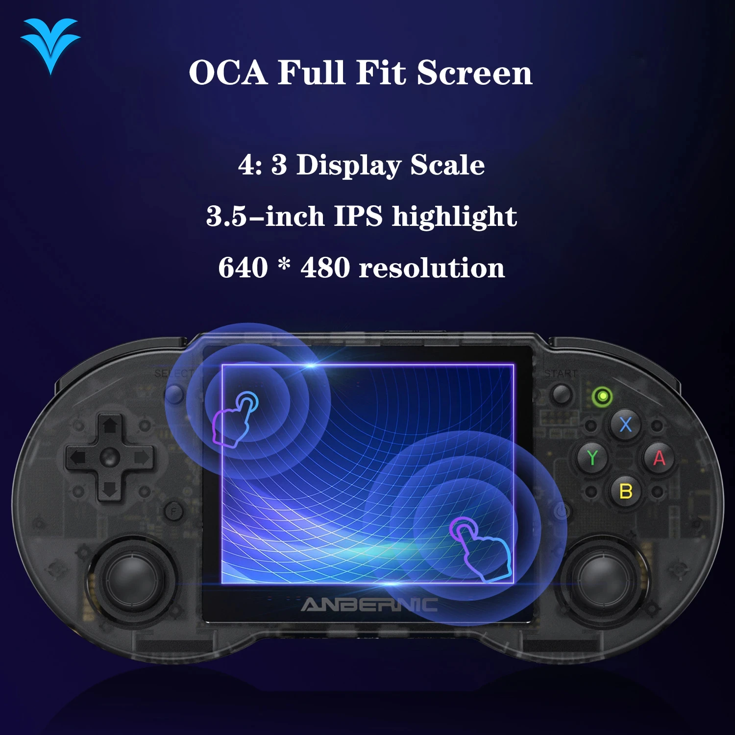 Rg353p Портативная игровая консоль 3 5-дюймовый Ips сенсорный экран Android Linux Dual Os