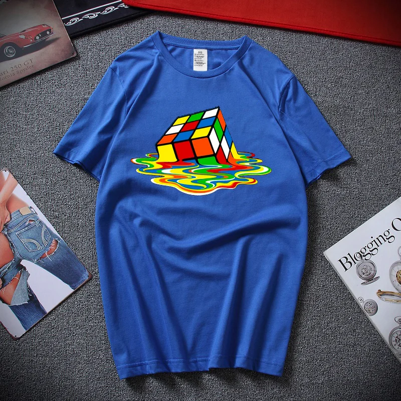 

Men's T Shirts High Quality 100% Cotton Magic Square Printed O Neck Men's T Shirts Casual Cool Hip Hop Tops