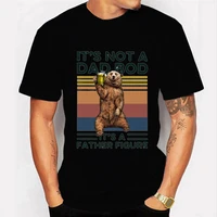 mens oversized fit short sleeve t shirt its not a dad bod its father figure bear beer lover classic t shirt summer tops tees