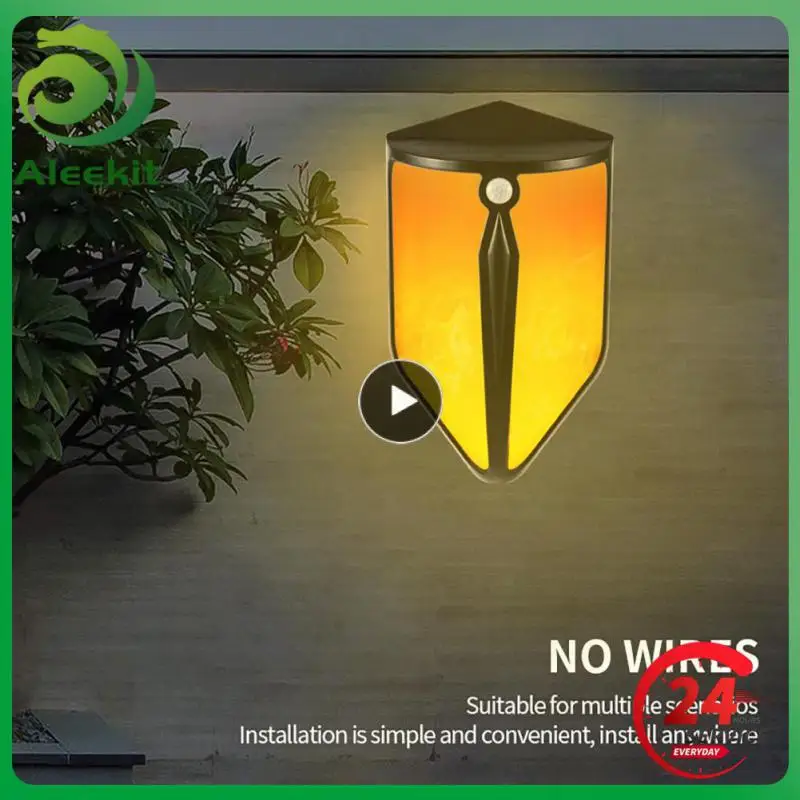 

Solar Wall Light LED Inductive Automatic Switching Outdoor Waterproof Courtyard Landscape Flame Street Light Garden Decoration