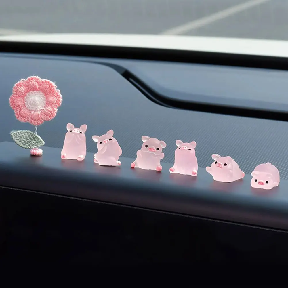 Милые животные автомобильные украшения курица авто креативная свинья декор