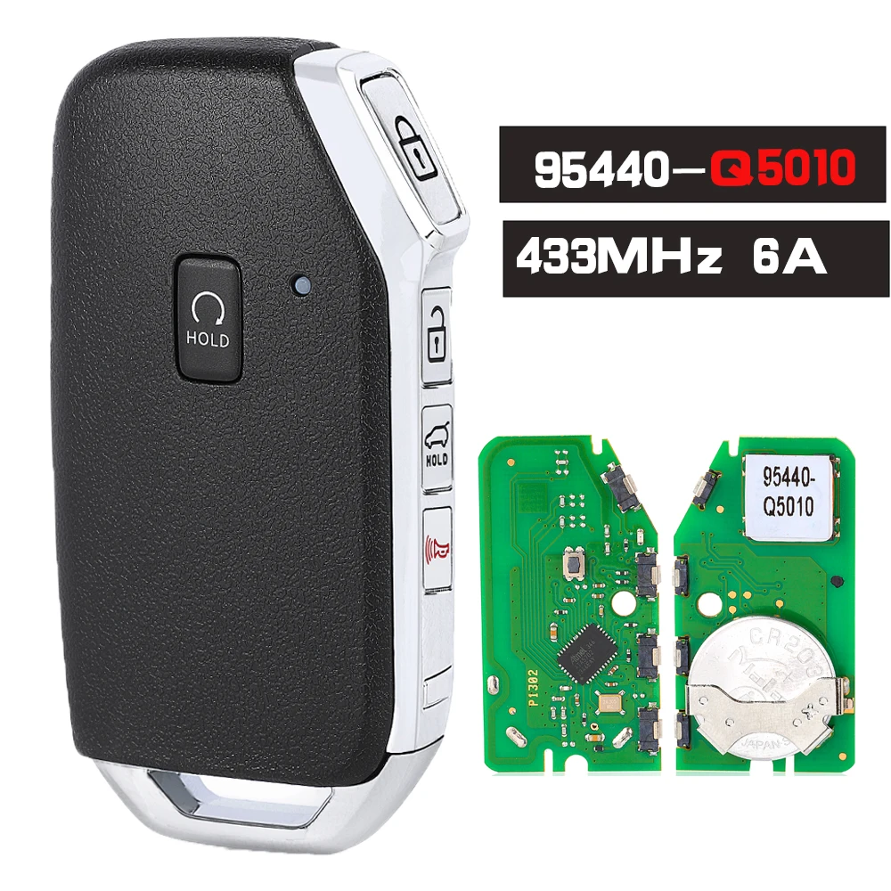 

DIYKEY P/N: 95440-Q5410 95440-Q5010, NYOSYEC5FOB1907 Умный брелок для дистанционного управления 433 МГц 6A 3B/4B Брелок для Kia Seltos 2021 2022