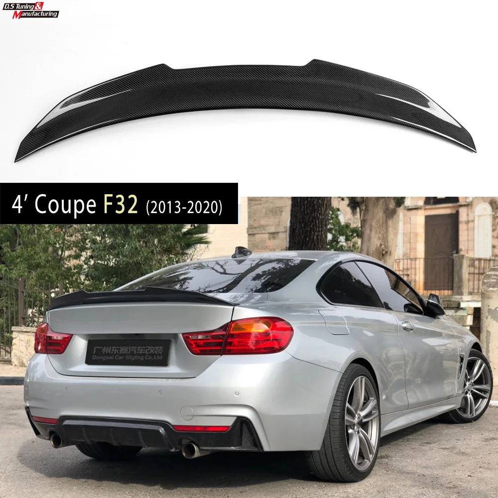 F32 Real Carbon Fiber Car Rear Trunk Spoiler Wing Boot Lid Lip Tail For BMW F32 4 SERIES 2-Door Coupe 2014 - 2019 428i 435i 440i