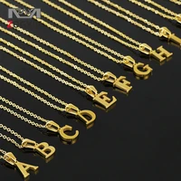 2022 popular jewelry gold color plated stainless steel letter necklace womens titanium steel letter pendant womens necklace cn