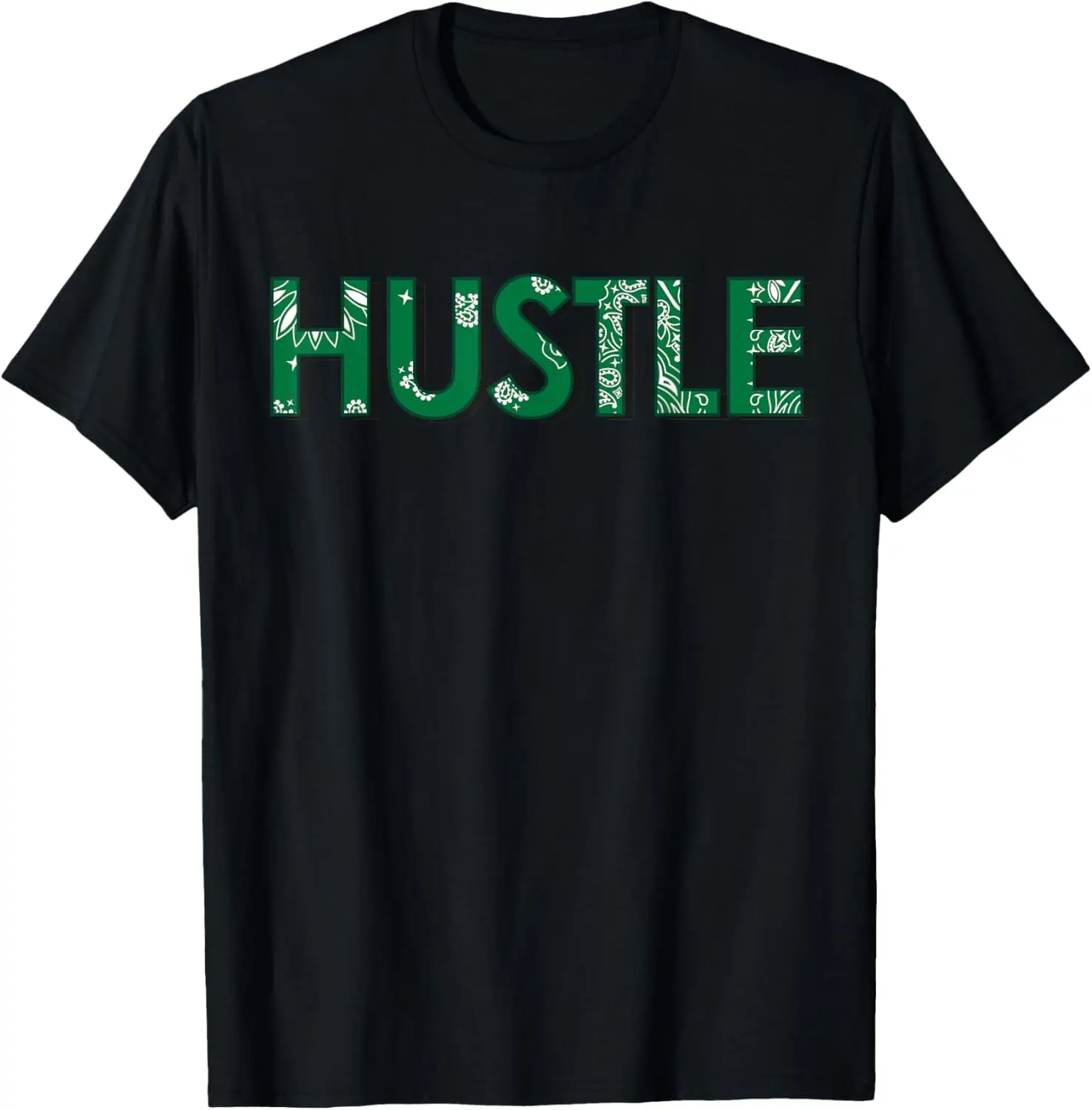 Футболка CaliDesign Green Bandana с принтом Hustle