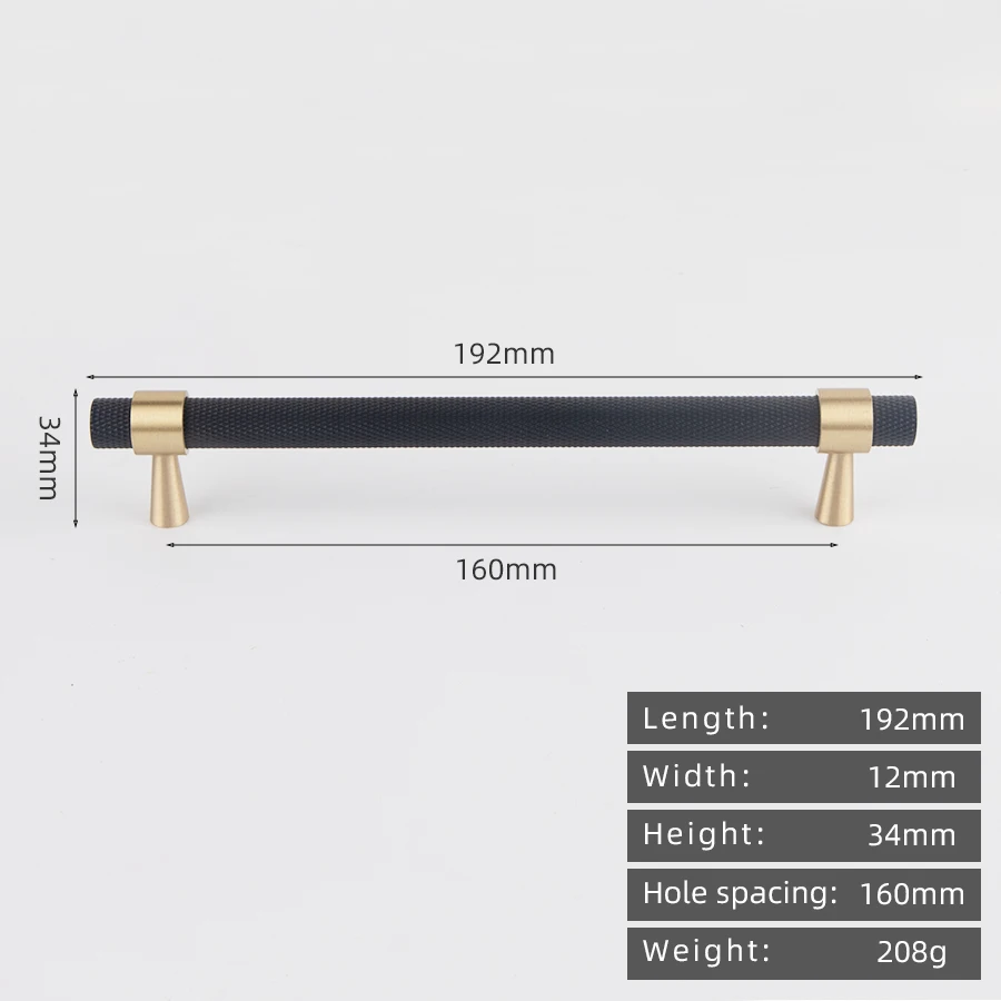 KEDLO Ручки для шкафов из латуни 500 мм черные