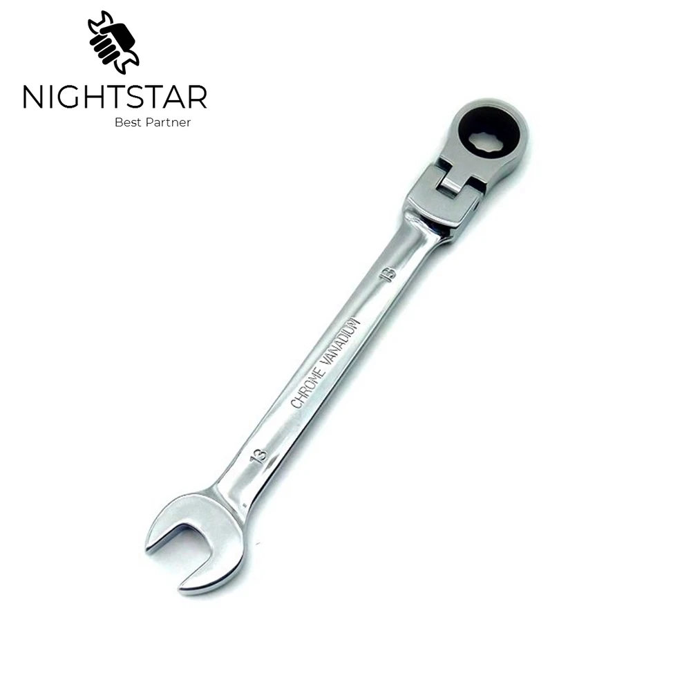 13mm Head Ratchet Wrench Flexible Ratchet Wrench Combination Spanner Adjustable Torque Wrench Car Ratchet Wrench