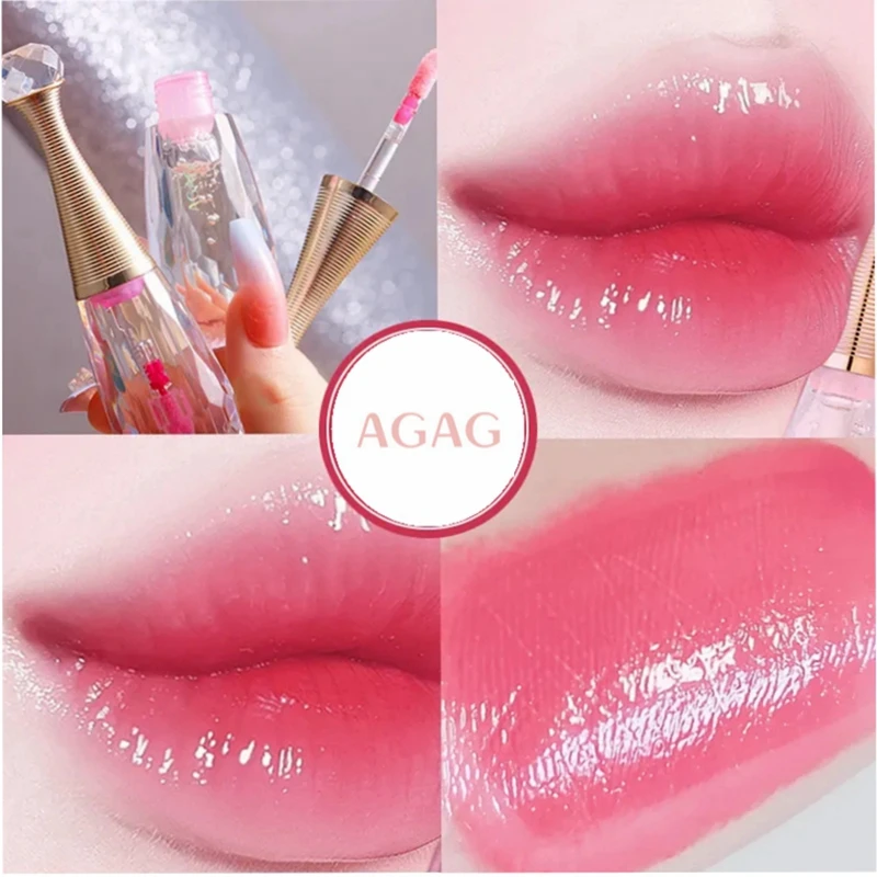 

AGAG Crystal Color Changing Lip Gloss Transparent Temperature Change Lipstick Moisturizing Lasting WaterProof woman cosmetics