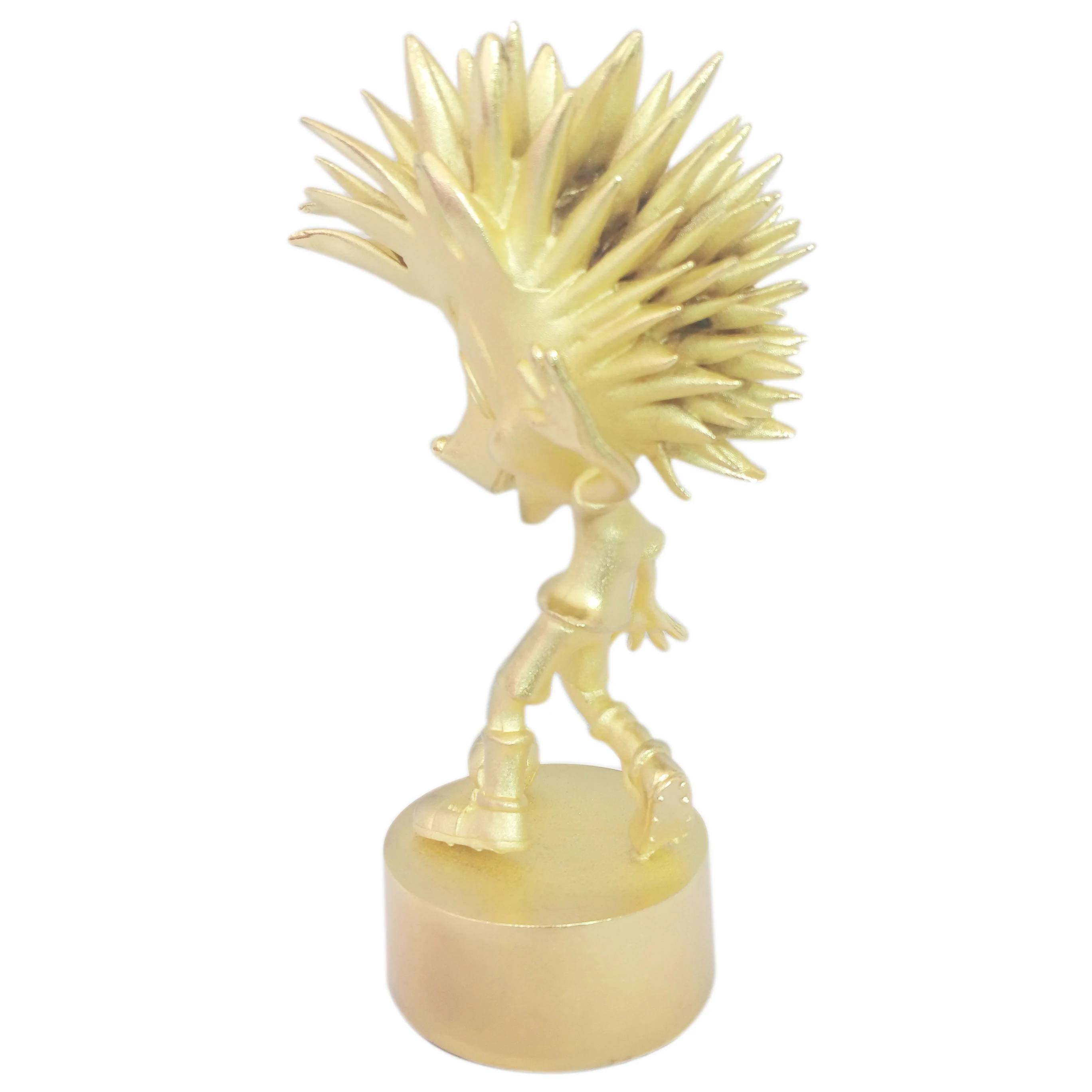 Заводские металлические золотые статуи ежа футбола талисмана скульптура трофей