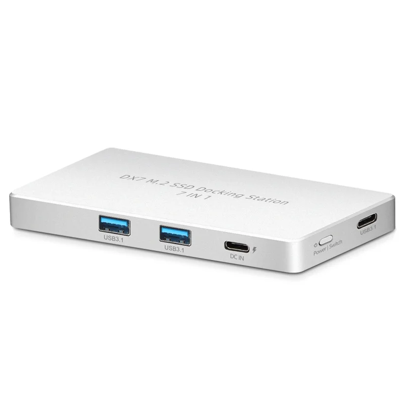 

Datage DX7 7IN1 USB3.1 M.2 SSD Case M.2 NVEM USB3.1 HUB Docking Station