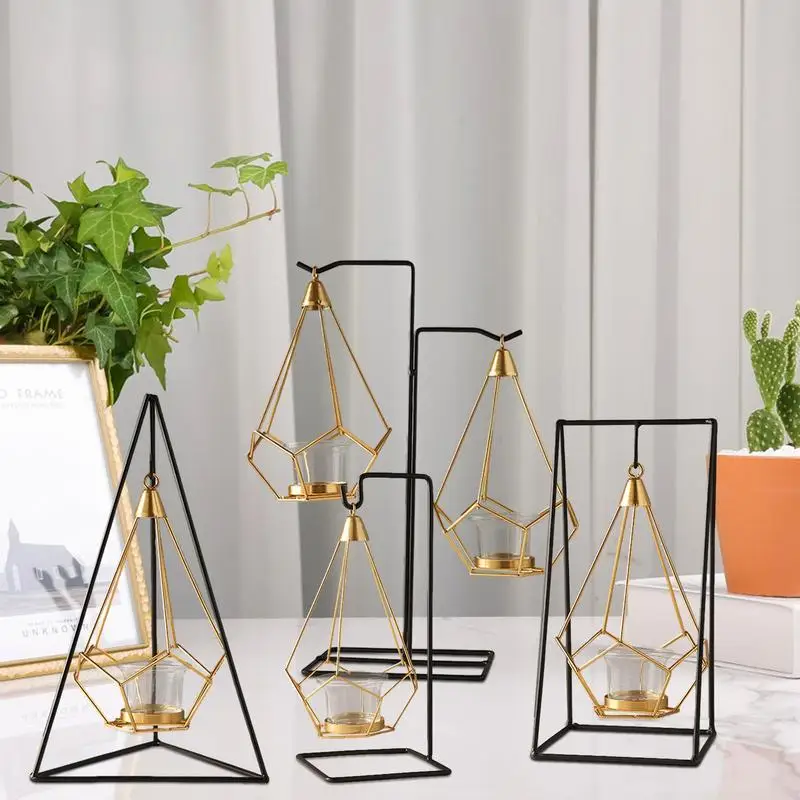 S Wedding Party Christmas Decoration Vintage Candlestick Hanging Holder Home Decor Xmas Candle Holders