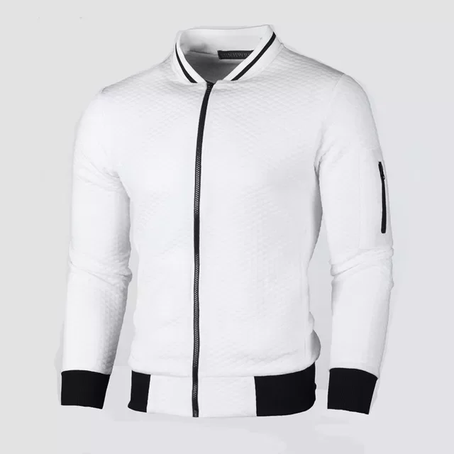 

NEW 2023 Jackets Patchwork Sweatshirt 2022 Spring Casual Male Coats Solid Color Zipper Sportswear Stand Collar Sliming Men Jacke