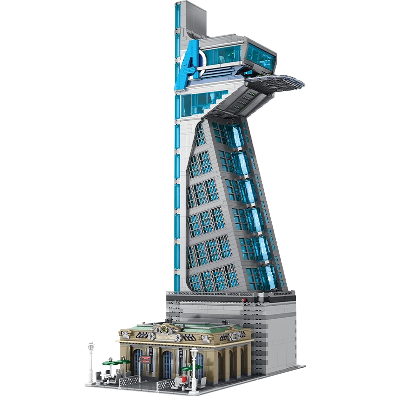 

5853PCS Hot Sell Building Block Toys For Children Gifts Construction Diy Assemble Kids With Light Heros Series Hero Stark Tower