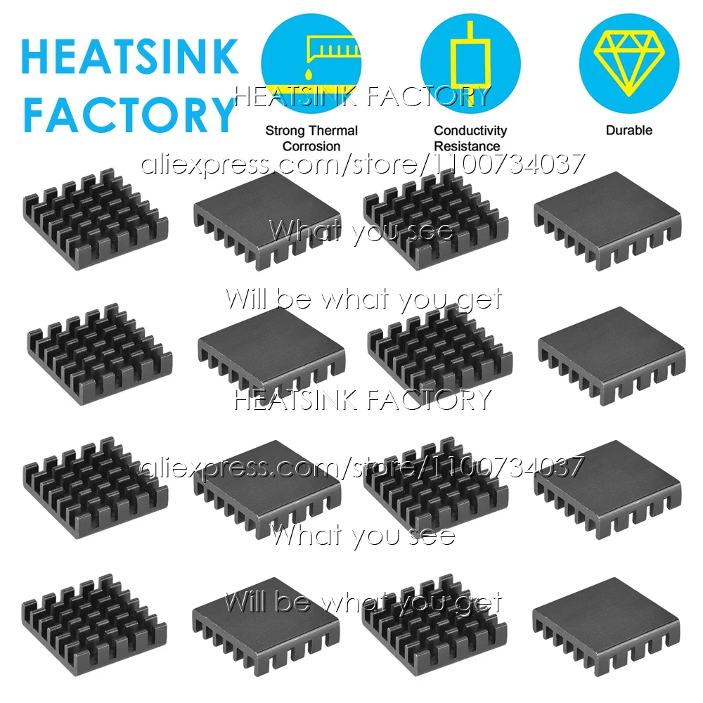 Черные алюминиевые вентиляторы и радиатор 19x19x5 мм Охлаждающий кулер для