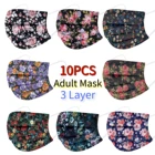 10 шт., одноразовые маски для женщин и мужчин, 30 цветов