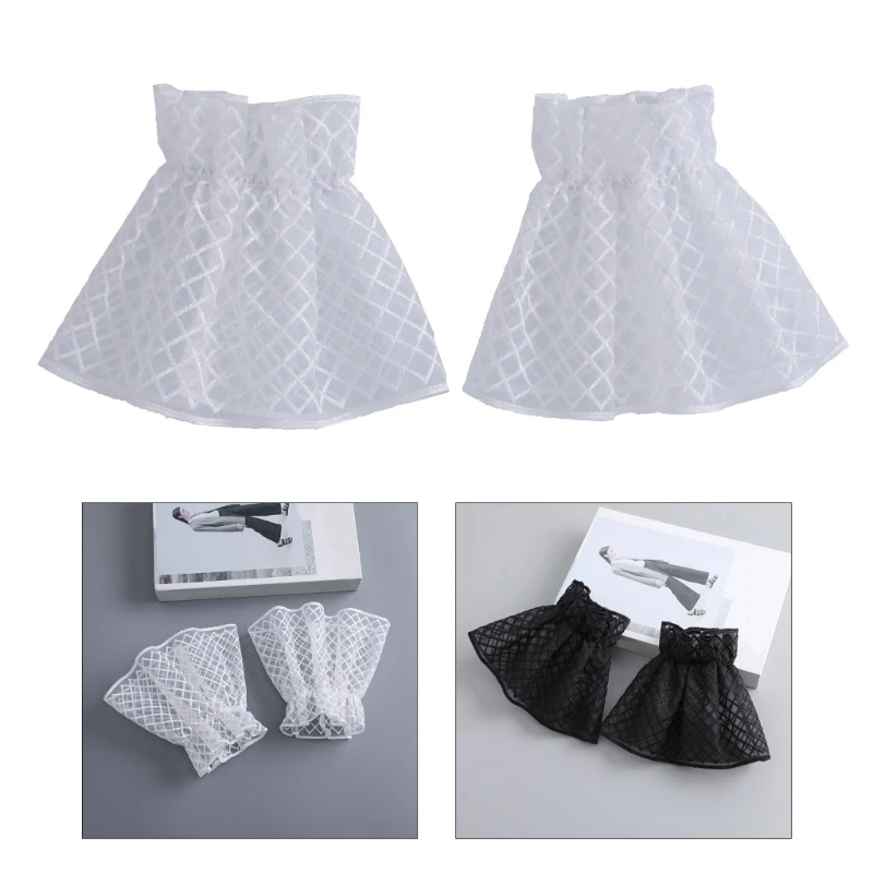 

Кружевные манжеты для девочек, готические перчатки, манжеты на запястье в стиле стимпанк, аксессуар для косплея для женского