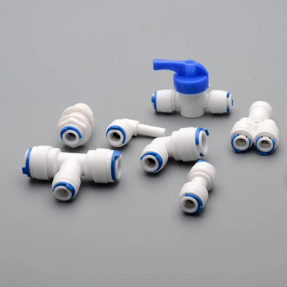 

1/4 OD PE TUBE to tube Quick Connector Family drinking water RO filter reverse osmosis system