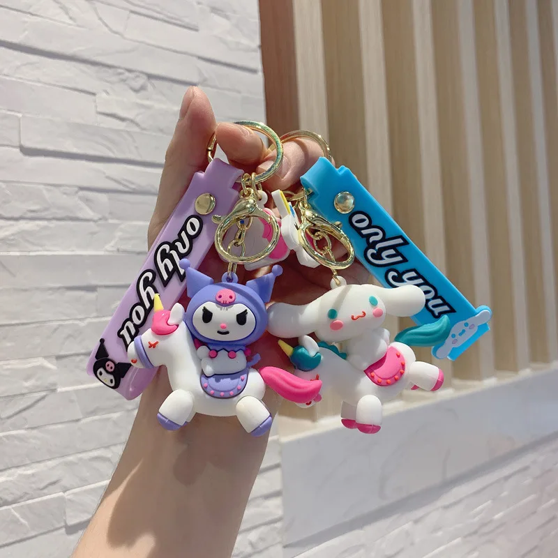 

Новинка от Sanrio, брелок для ключей Melody Yugui dog, брелок для ключей, кукла Kulomi, милый и нежный брелок ручной работы