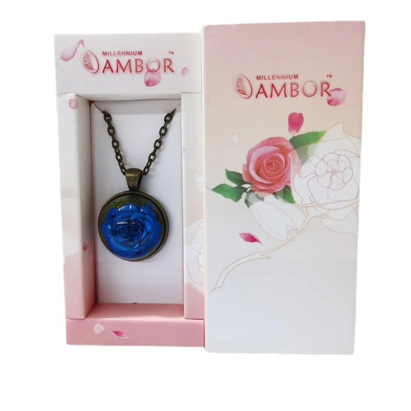 

2022 Vintage Necklace Bronze Women Jewelry Natural Rose Pendant Fashion Jewelry Clothing Accessories Lady Gift Home Decoration