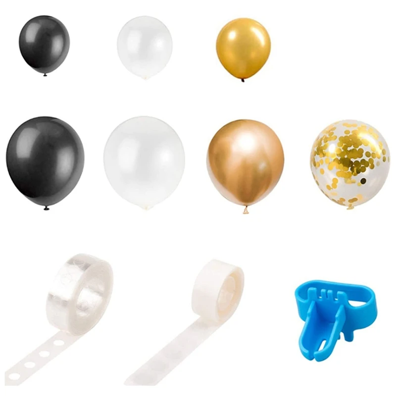 

Hot XD-Black Gold Balloon Arch & Garland Kit 120Pcs Balloons For Birthday Graduation Wedding Decoration