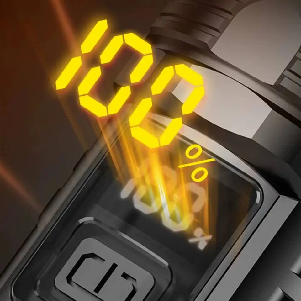 Фото USB перезаряжаемый фонарик высокой мощности, супер яркий фонарь, портативный ручной фонарь для кемпинга, пеших прогулок, аварийного выживания №5