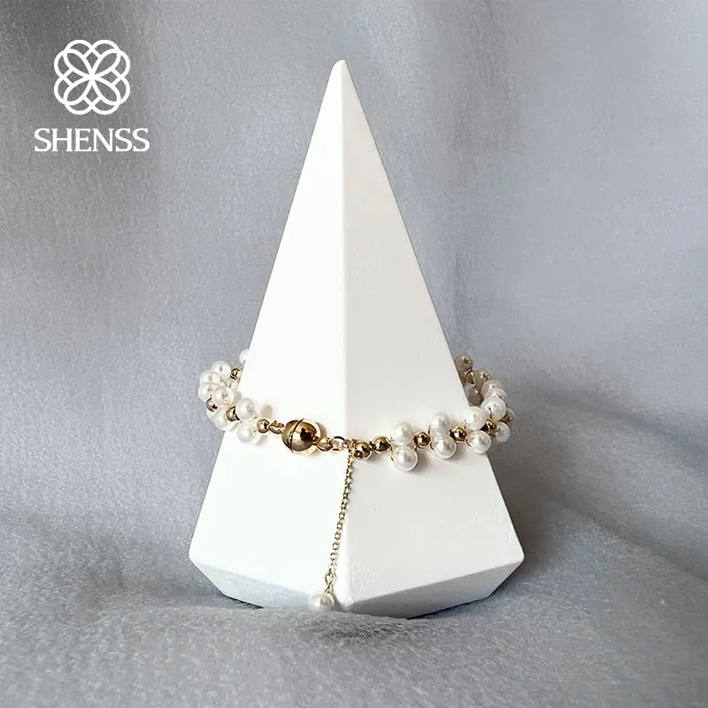 

Hand-woven 4mm Shell Pearl Bracelet