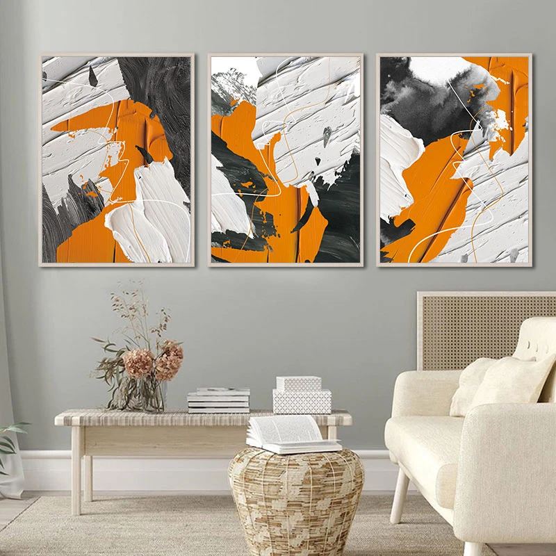 

Pigment Color Block Canvas Art Painting Abstract Wall Decorative Posters and Prints Living Room Bedroom Pictures Home Decoration