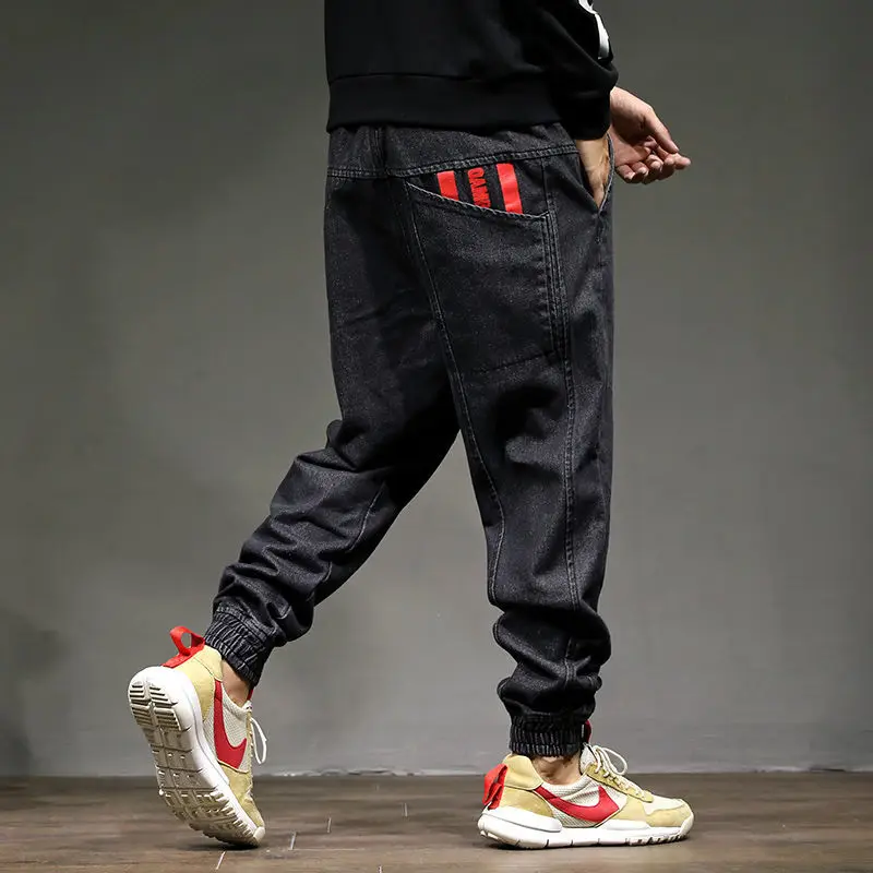 Man Pants Casual Pants Plush and Thicken Haren Pants Male Winter Korean Streetwear New Pattern Loose Shrink Jeans Y2k Sweatpants