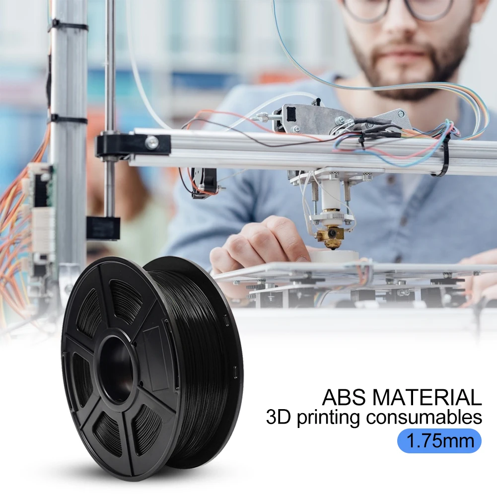 

Нить ABS для 3d-печати, 1,75 мм, 1 кг/катушка, материал ручки для рисования, 7 цветов, Материал s, экструдер, аксессуары, детали