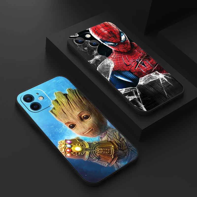 

Marvel Captain America Iron Man for Apple iPhone 13 12 11 Pro 12 13 Mini X XR XS Max 5 6 6S 7 8 Plus SE2020 Phone Case Carcasa